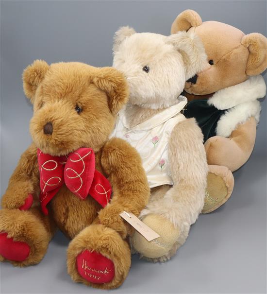 Three Harrods bears 1997, 2001 and Millennium